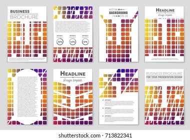 Abstract vector layout background set. For art template design, list, front page, mockup brochure theme style, banner, idea, cover, booklet, print, flyer, book, blank, card, ad, sign, sheet, a4.