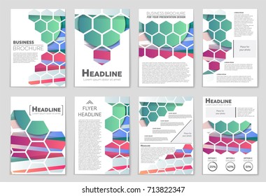 Abstract vector layout background set. For art template design, list, front page, mockup brochure theme style, banner, idea, cover, booklet, print, flyer, book, blank, card, ad, sign, sheet,, a4.