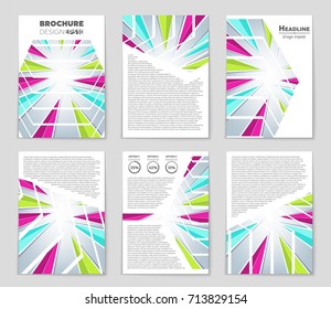 Abstract vector layout background set. For art template design, list, front page, mockup brochure theme style, banner, idea, cover, booklet, print, flyer, book, blank, card, ad, sign, sheet, a4.