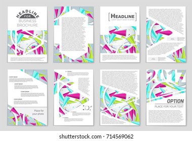 Abstract vector layout background set. For art template design, list, front page, mockup brochure theme style, banner, idea, cover, booklet, print, flyer, book, blank, card, ad, sign, sheet, a4.