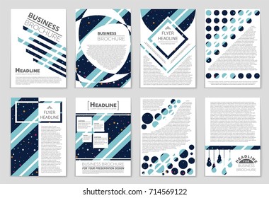 Abstract vector layout background set. For art template design, list, front page, mockup brochure theme style, banner, idea, cover, booklet, print, flyer, book, blank, card, ad, sign, sheet, a4