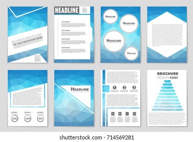 Abstract vector layout background set. For art template design, list, front page, mockup brochure theme style, banner, idea, cover, booklet, print, flyer, book, blank, card, ad, sign, sheet, a4