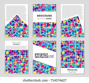 Abstract vector layout background set. For art template design, list, front page, mockup brochure theme style, banner, idea, cover, booklet, print, flyer, book, blank, card, ad, sign, sheet, a4.