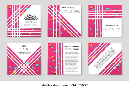 Abstract vector layout background set. For art template design, list, front page, mockup brochure theme style, banner, idea, cover, booklet, print, flyer, book, blank, card, ad, sign, sheet, a4