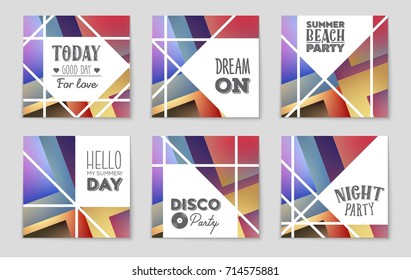 Abstract vector layout background set. For art template design, list, front page, mockup brochure theme style, banner, idea, cover, booklet, print, flyer, book, blank, card, ad, sign, sheet, a4