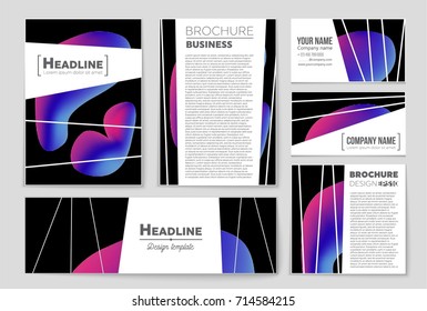 Abstract vector layout background set. For art template design, list, front page, mockup brochure theme style, banner, idea, cover, booklet, print, flyer, book, blank, card, ad, sign, sheet, a4
