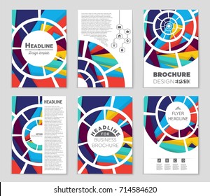 Abstract vector layout background set. For art template design, list, front page, mockup brochure theme style, banner, idea, cover, booklet, print, flyer, book, blank, card, ad, sign, sheet,, a4.