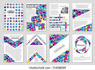 Abstract vector layout background set. For art template design, list, front page, mockup brochure theme style, banner, idea, cover, booklet, print, flyer, book, blank, card, ad, sign, sheet, a4.