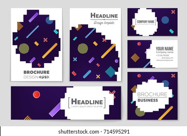 Abstract vector layout background set. For art template design, list, front page, mockup brochure theme style, banner, idea, cover, booklet, print, flyer, book, blank, card, ad, sign, sheet, a4.