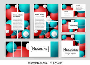Abstract vector layout background set. For art template design, list, front page, mockup brochure theme style, banner, idea, cover, booklet, print, flyer, book, blank, card, ad, sign, sheet, a4.