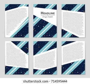 Abstract vector layout background set. For art template design, list, front page, mockup brochure theme style, banner, idea, cover, booklet, print, flyer, book, blank, card, ad, sign, sheet, a4