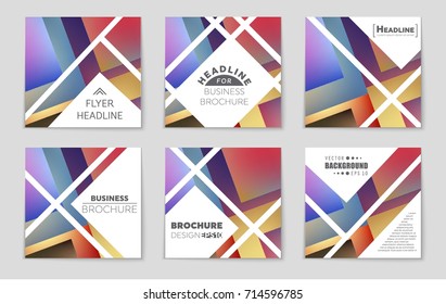 Abstract vector layout background set. For art template design, list, front page, mockup brochure theme style, banner, idea, cover, booklet, print, flyer, book, blank, card, ad, sign, sheet, a4