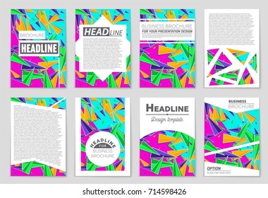 Abstract vector layout background set. For art template design, list, front page, mockup brochure theme style, banner, idea, cover, booklet, print, flyer, book, blank, card, ad, sign, sheet, a4.