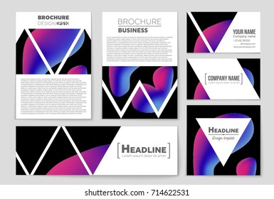 Abstract vector layout background set. For art template design, list, front page, mockup brochure theme style, banner, idea, cover, booklet, print, flyer, book, blank, card, ad, sign, sheet, a4