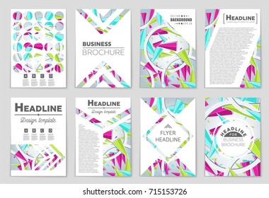 Abstract vector layout background set. For art template design, list, front page, mockup brochure theme style, banner, idea, cover, booklet, print, flyer, book, blank, card, ad, sign, sheet, a4.