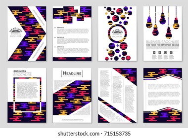 Abstract vector layout background set. For art template design, list, front page, mockup brochure theme style, banner, idea, cover, booklet, print, flyer, book, blank, card, ad, sign, sheet, a4.