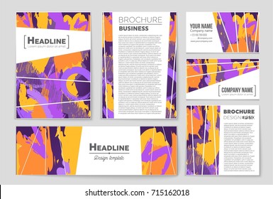 Abstract vector layout background set. For art template design, list, front page, mockup brochure theme style, banner, idea, cover, booklet, print, flyer, book, blank, card, ad, sign, sheet, a4