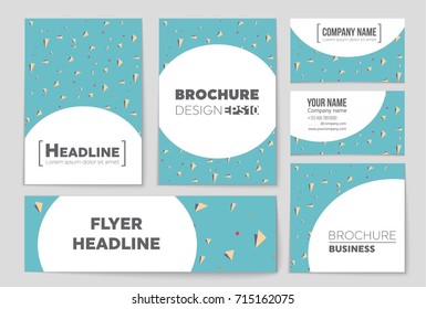 Abstract vector layout background set. For art template design, list, front page, mockup brochure theme style, banner, idea, cover, booklet, print, flyer, book, blank, card, ad, sign, sheet, a4