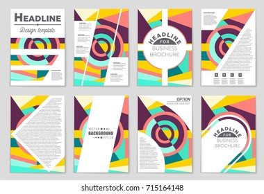 Abstract vector layout background set. For art template design, list, front page, mockup brochure theme style, banner, idea, cover, booklet, print, flyer, book, blank, card, ad, sign, sheet, a4