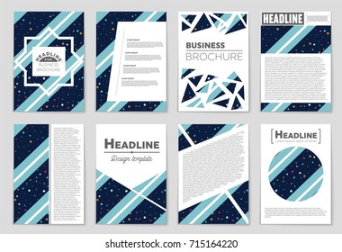 Abstract vector layout background set. For art template design, list, front page, mockup brochure theme style, banner, idea, cover, booklet, print, flyer, book, blank, card, ad, sign, sheet, a4