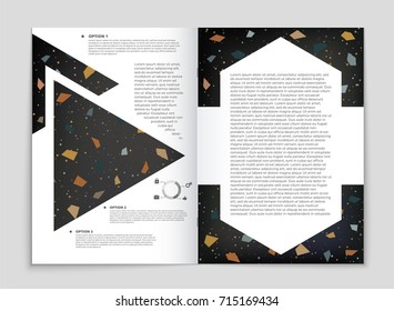 Abstract vector layout background set. For art template design, list, front page, mockup brochure theme style, banner, idea, cover, booklet, print, flyer, book, blank, card, ad, sign, sheet, a4