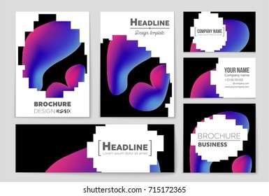 Abstract vector layout background set. For art template design, list, front page, mockup brochure theme style, banner, idea, cover, booklet, print, flyer, book, blank, card, ad, sign, sheet, a4