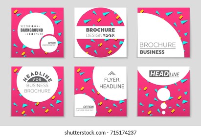 Abstract vector layout background set. For art template design, list, front page, mockup brochure theme style, banner, idea, cover, booklet, print, flyer, book, blank, card, ad, sign, sheet, a4