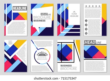 Abstract vector layout background set. For art template design, list, front page, mockup brochure theme style, banner, idea, cover, booklet, print, flyer, book, blank, card, ad, sign, sheet,, a4.