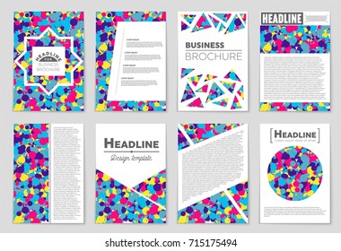 Abstract vector layout background set. For art template design, list, front page, mockup brochure theme style, banner, idea, cover, booklet, print, flyer, book, blank, card, ad, sign, sheet, a4.