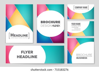 Abstract vector layout background set. For art template design, list, front page, mockup brochure theme style, banner, idea, cover, booklet, print, flyer, book, blank, card, ad, sign, sheet, a4