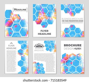 Abstract vector layout background set. For art template design, list, front page, mockup brochure theme style, banner, idea, cover, booklet, print, flyer, book, blank, card, ad, sign, sheet, a4