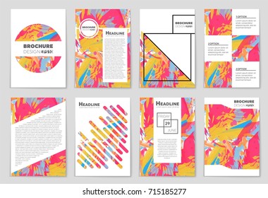 Abstract vector layout background set. For art template design, list, front page, mockup brochure theme style, banner, idea, cover, booklet, print, flyer, book, blank, card, ad, sign, sheet, a4