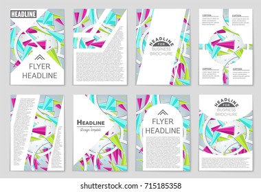 Abstract vector layout background set. For art template design, list, front page, mockup brochure theme style, banner, idea, cover, booklet, print, flyer, book, blank, card, ad, sign, sheet, a4.