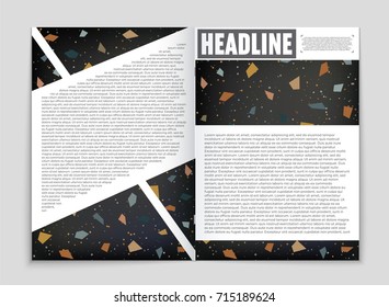 Abstract vector layout background set. For art template design, list, front page, mockup brochure theme style, banner, idea, cover, booklet, print, flyer, book, blank, card, ad, sign, sheet, a4