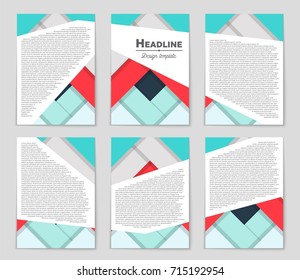 Abstract vector layout background set. For art template design, list, front page, mockup brochure theme style, banner, idea, cover, booklet, print, flyer, book, blank, card, ad, sign, sheet,, a4.