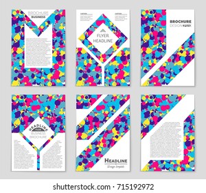 Abstract vector layout background set. For art template design, list, front page, mockup brochure theme style, banner, idea, cover, booklet, print, flyer, book, blank, card, ad, sign, sheet, a4.