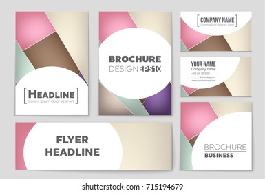 Abstract vector layout background set. For art template design, list, front page, mockup brochure theme style, banner, idea, cover, booklet, print, flyer, book, blank, card, ad, sign, sheet, a4