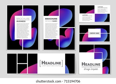 Abstract vector layout background set. For art template design, list, front page, mockup brochure theme style, banner, idea, cover, booklet, print, flyer, book, blank, card, ad, sign, sheet, a4