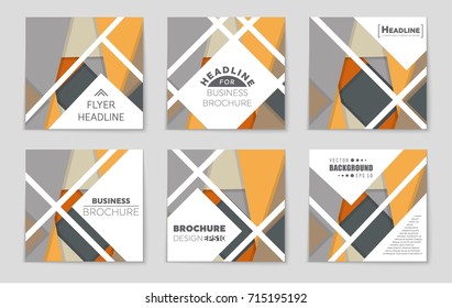 Abstract vector layout background set. For art template design, list, front page, mockup brochure theme style, banner, idea, cover, booklet, print, flyer, book, blank, card, ad, sign, sheet,, a4.