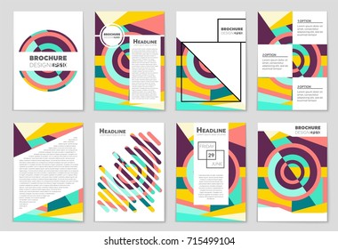 Abstract vector layout background set. For art template design, list, front page, mockup brochure theme style, banner, idea, cover, booklet, print, flyer, book, blank, card, ad, sign, sheet, a4