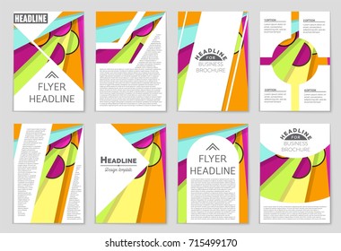 Abstract vector layout background set. For art template design, list, front page, mockup brochure theme style, banner, idea, cover, booklet, print, flyer, book, blank, card, ad, sign, sheet,, a4.
