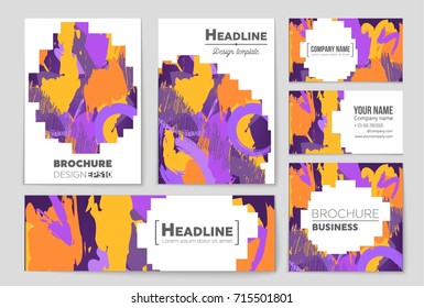 Abstract vector layout background set. For art template design, list, front page, mockup brochure theme style, banner, idea, cover, booklet, print, flyer, book, blank, card, ad, sign, sheet, a4
