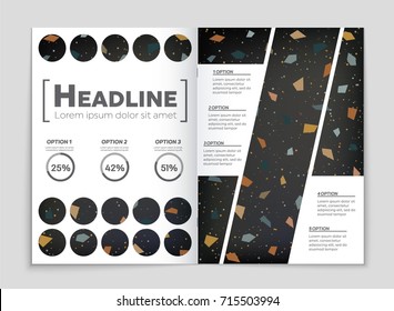 Abstract vector layout background set. For art template design, list, front page, mockup brochure theme style, banner, idea, cover, booklet, print, flyer, book, blank, card, ad, sign, sheet, a4