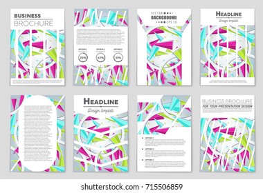Abstract vector layout background set. For art template design, list, front page, mockup brochure theme style, banner, idea, cover, booklet, print, flyer, book, blank, card, ad, sign, sheet, a4.