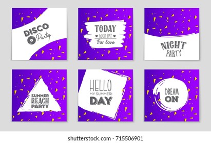 Abstract vector layout background set. For art template design, list, front page, mockup brochure theme style, banner, idea, cover, booklet, print, flyer, book, blank, card, ad, sign, sheet, a4
