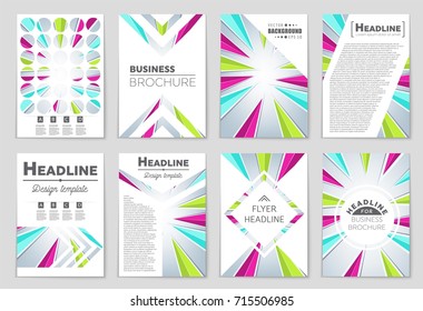 Abstract vector layout background set. For art template design, list, front page, mockup brochure theme style, banner, idea, cover, booklet, print, flyer, book, blank, card, ad, sign, sheet, a4.