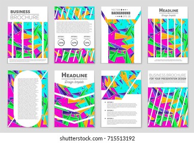 Abstract vector layout background set. For art template design, list, front page, mockup brochure theme style, banner, idea, cover, booklet, print, flyer, book, blank, card, ad, sign, sheet, a4.