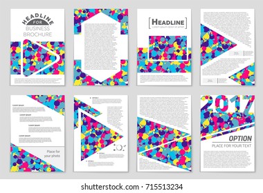 Abstract vector layout background set. For art template design, list, front page, mockup brochure theme style, banner, idea, cover, booklet, print, flyer, book, blank, card, ad, sign, sheet, a4.