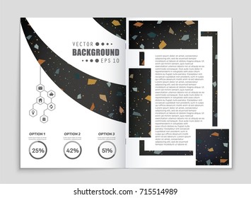 Abstract vector layout background set. For art template design, list, front page, mockup brochure theme style, banner, idea, cover, booklet, print, flyer, book, blank, card, ad, sign, sheet, a4