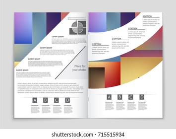 Abstract vector layout background set. For art template design, list, front page, mockup brochure theme style, banner, idea, cover, booklet, print, flyer, book, blank, card, ad, sign, sheet, a4